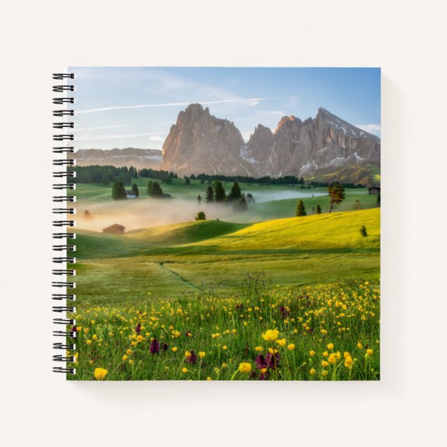 Flowers | Spring Alpe di Siusi Langkofel Notebook (Front)