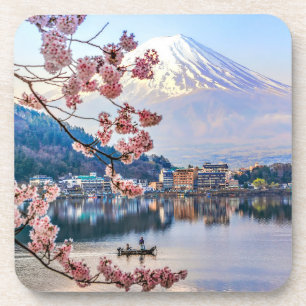 Flowers Spring Cherry Blossoms Japan Coaster