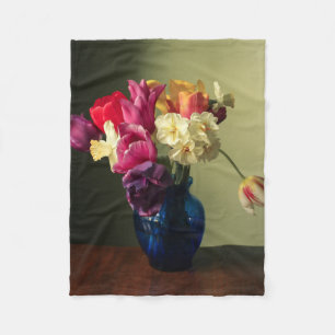 Flowers Spring Flower Bouquet Fleece Blanket