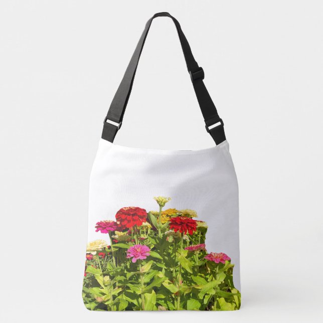 Flowers Standing Tall Crossbody Bag (Front)