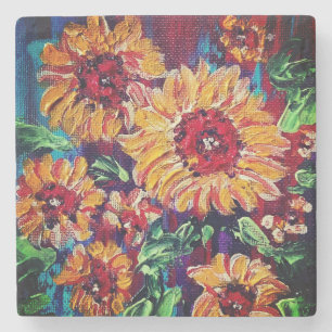 Flowers Stone Coaster