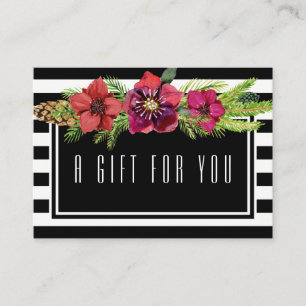 Flowers & Stripes Holidays Gift Certificate