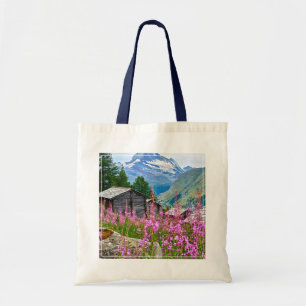 Flowers Summer Matterhorn Switzerland Tote Bag