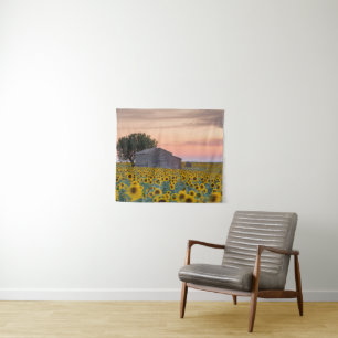 Flowers   Sunflower Field Provence, France Tapestry