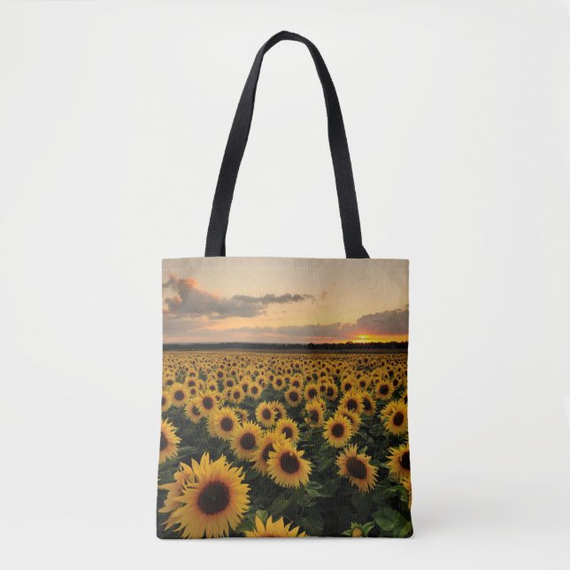 Flowers | Sunflower Field Tote Bag (Front)