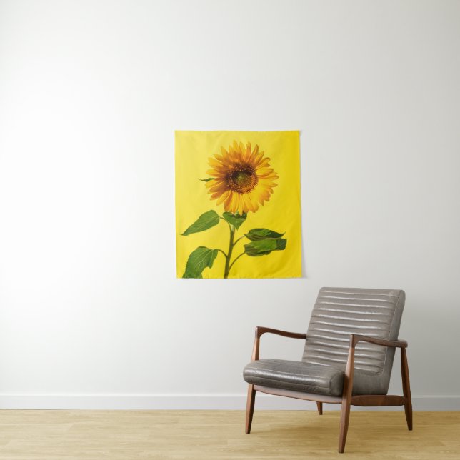 Flowers | Sunflower on Yellow Tapestry (In Situ)