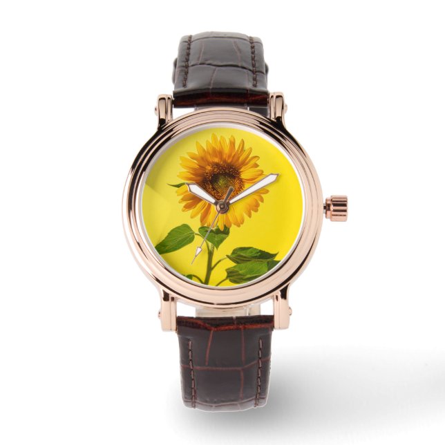 Flowers | Sunflower on Yellow Watch (Front)