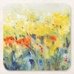 Flowers Sway II Square Paper Coaster<br><div class="desc">Floral</div>