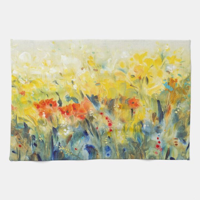 Flowers Sway II Tea Towel (Horizontal)