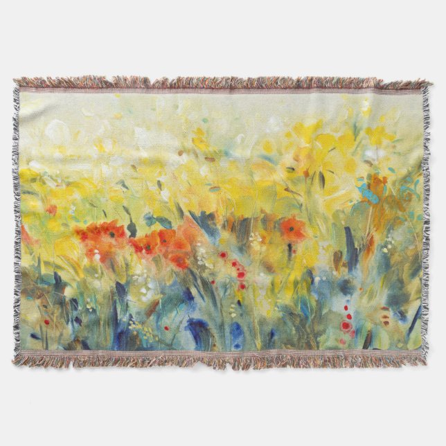 Flowers Sway II Throw Blanket (Front)
