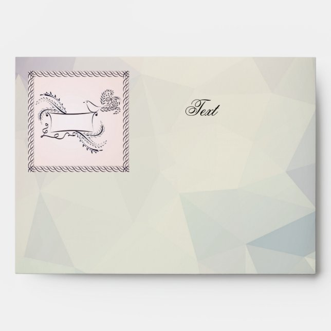 Flowers swirls doodle elements romantic floral sha envelope (Front)