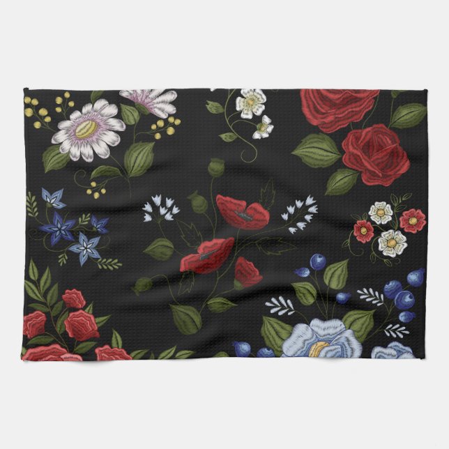 Flowers Tea Towel (Horizontal)