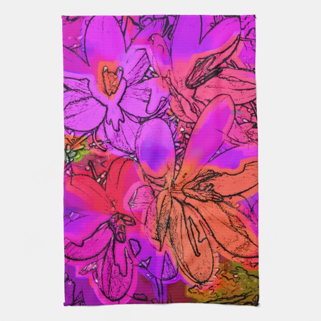FLOWERS TEA TOWEL (Vertical)