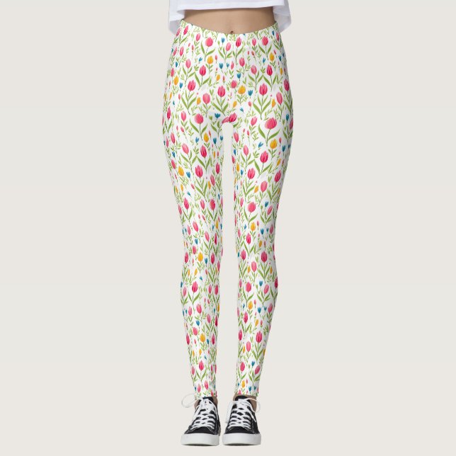Flowers Teach Us Patience Leggings (Front)