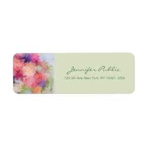 Flowers Template Hand Script Elegant Modern Return