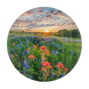 Flowers Texas Bluebonnets & Indian Paintbrush Cutting Board