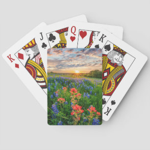 Flowers   Texas Bluebonnets & Indian Paintbrush Playing Cards