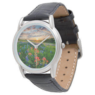Flowers Texas Bluebonnets & Indian Paintbrush Watch