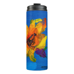 Flowers texture oil painting, Art Painted wildflow Thermal Tumbler