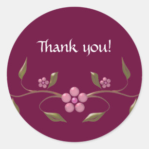 Flowers - Thank You - sticker
