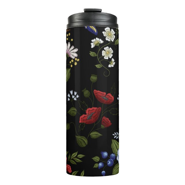 Flowers Thermal Tumbler (Front)
