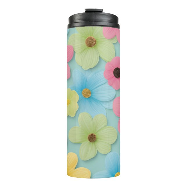 Flowers Thermal Tumbler (Front)