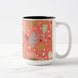 Flowers To Make You Smile Two-Tone Coffee Mug