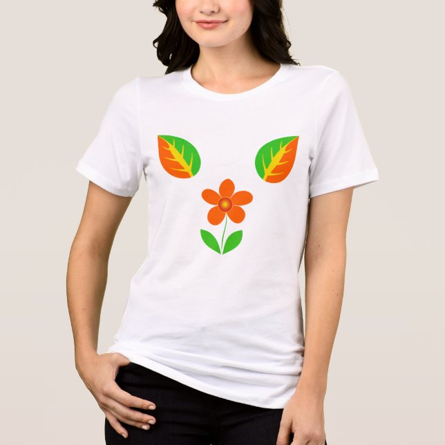 flowers Tri-Blend shirt (Front)