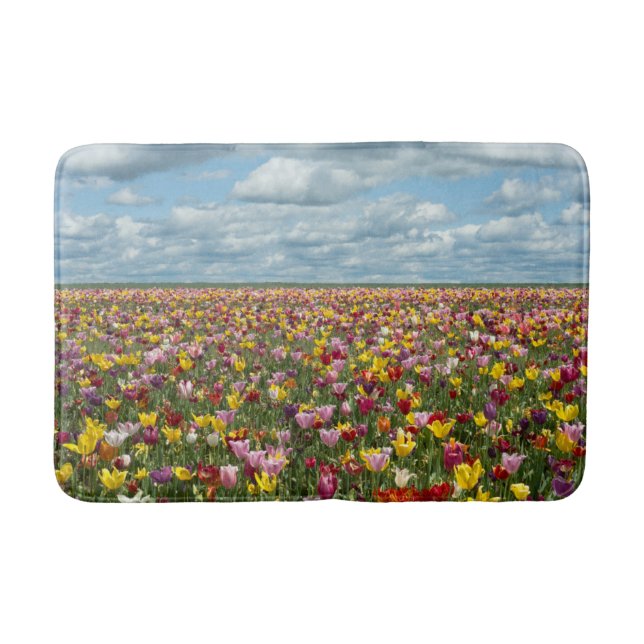 Flowers | Tulips Willamette Valley Oregon Bath Mat (Front)
