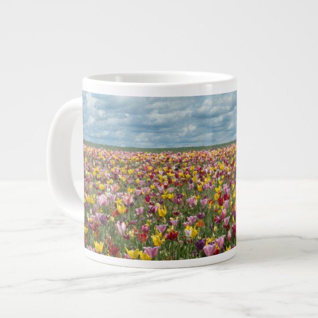 Flowers | Tulips Willamette Valley Oregon Large Coffee Mug (Front Left)