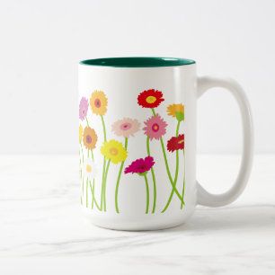 Flowers Two-Tone Coffee Mug