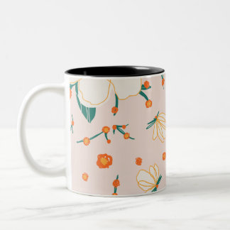 Flowers Two-Tone Coffee Mug
