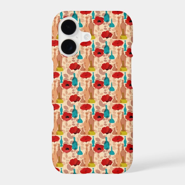 Flowers, vases and bottles pattern (Back)