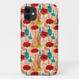 Flowers, vases and bottles pattern Case-Mate iPhone case