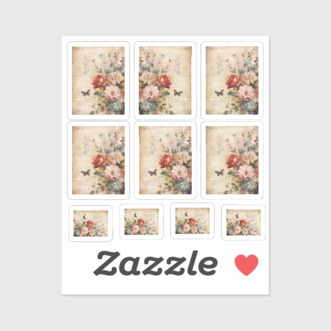 Flowers vintage Collage 1 (Sheet)