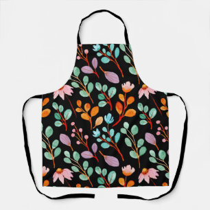 Flowers Vintage Watercolor Trendy   Apron