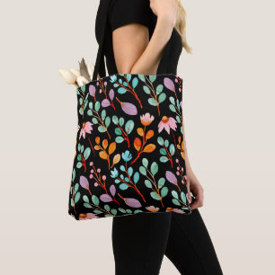 Flowers Vintage Watercolor Trendy Tote Bag