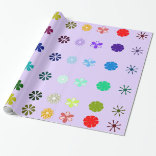 Flowers Violet Wrapping Paper