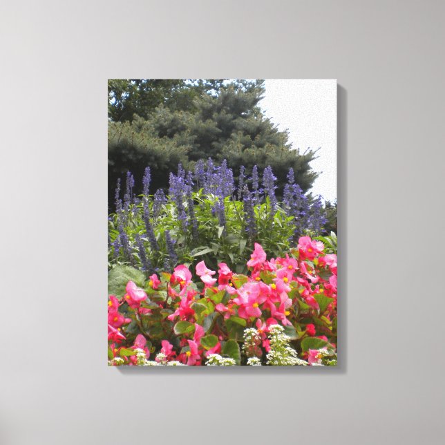 Flowers w/Bird of Prey Wrapped canvas (Front)