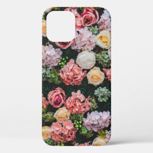 Flowers wall background vintage style.  iPhone 12 case