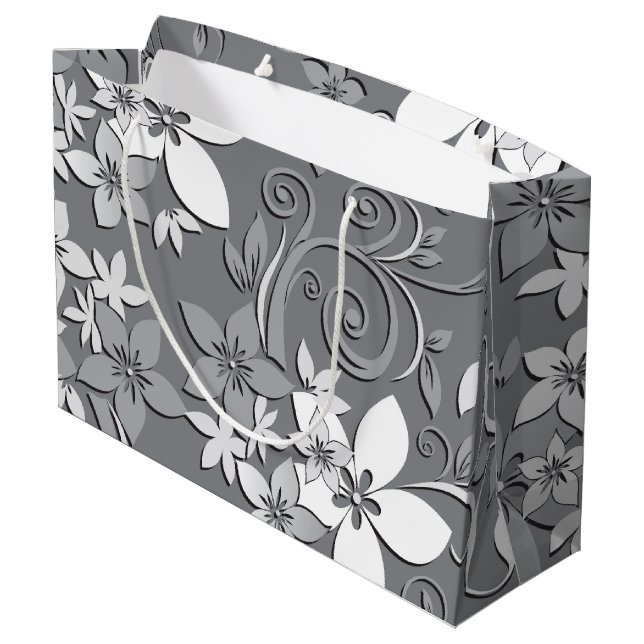 Flowers wall paper 2 large gift bag (Back Angled)