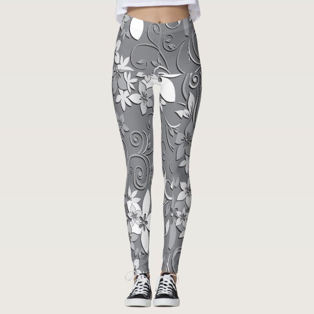 Flowers wall paper 2 leggings (Front)