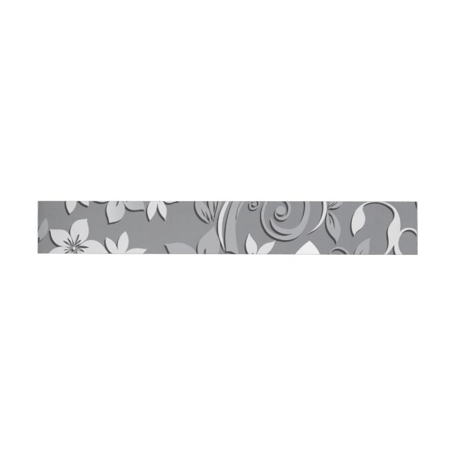 Flowers wall paper 2 wrap around label (Individual)