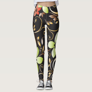Flowers wall paper 4 leggings