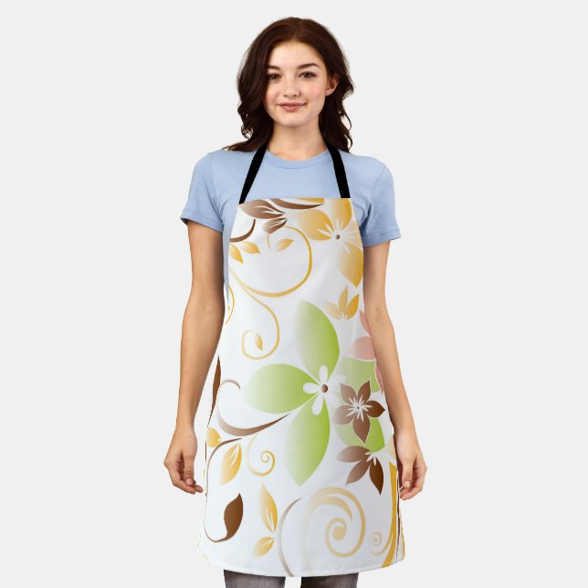 Flowers wall paper 5 apron (Worn)