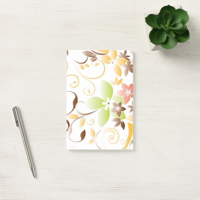 Flowers wall paper 5 post-it notes (Office)