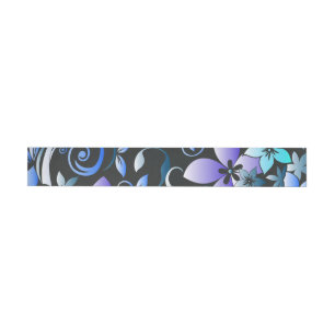 Flowers wall paper 6 wrap around label