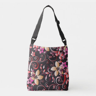 Flowers wall paper 7 crossbody bag