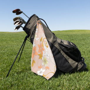 Flowers wall paper 8 golf towel
