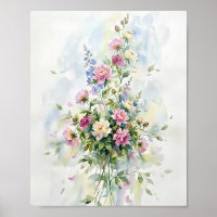 Flowers Watercolor Art Painting
